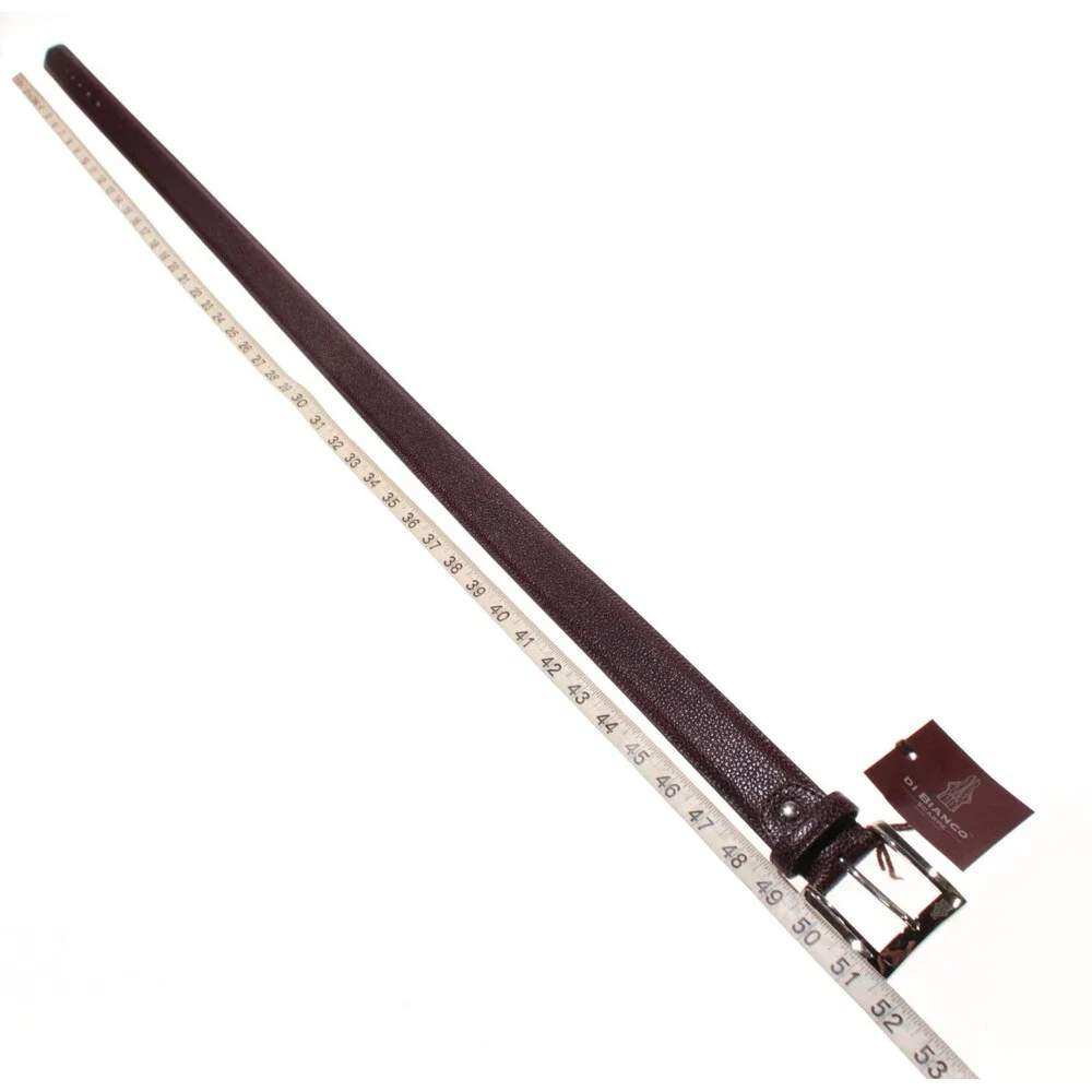 Di Bianco NWT Cut to Size Dress Belt In Dark Red Pebbled Leather One Size